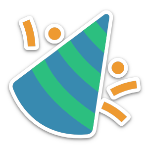 an icon of a party hat